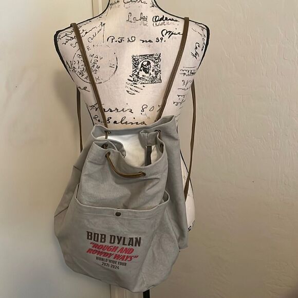 Bob Dylan Gray Rough And Rowdy Ways World Wide Tour 2021-2024 Graphic Backpack - Picture 4 of 10